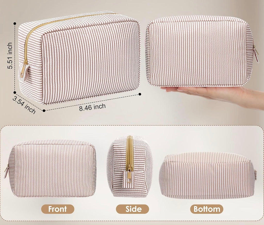 Monogram Seersucker Cosmetic Bag