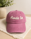 Distressed Puffy Embroidered Cap