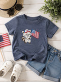 Patriotic Raccoon Embroidered Baby/Toddler Tee