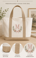Personalized Mini Canvas Tote Bag